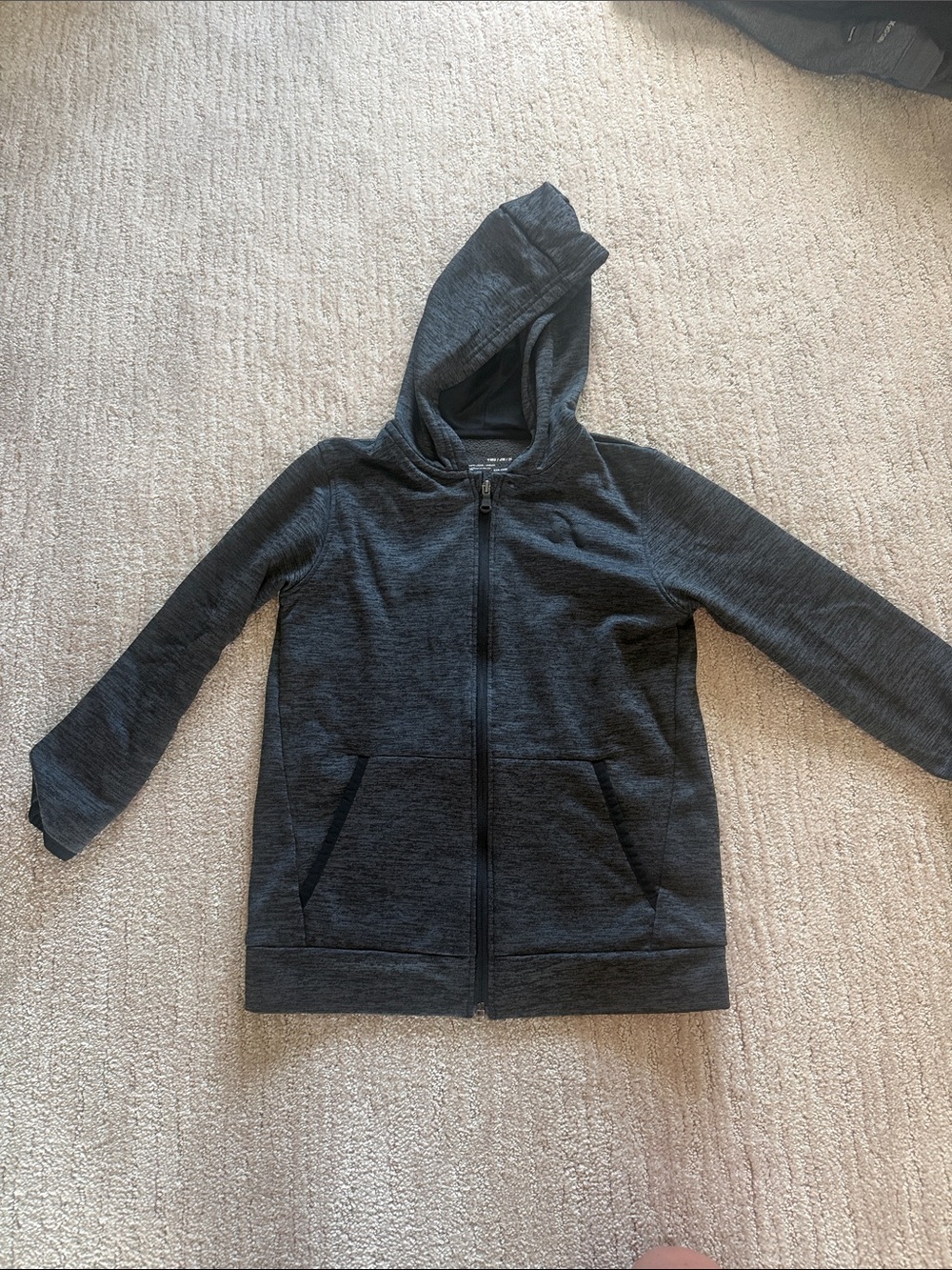 Under Armour Kids Dark Gray Zip-Up Hoodie